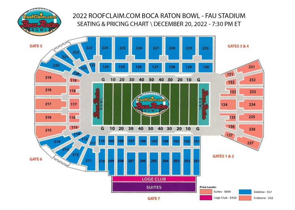 Stadium Map Boca Bowl